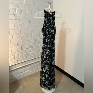 Collective Concept black and blue floral maxi dress - size large